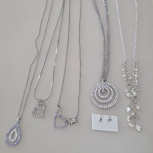 Elegant Crystal Necklace Lot